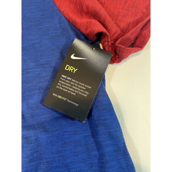 Chicago Cubs Shirt Size Large Blue Red Baseball  Dri-Fit NWT - Picture 7 of 8